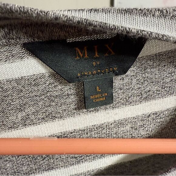 MTX gray striped long sleeve top - Picture 3 of 4